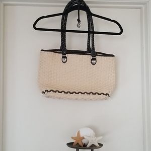 BRIGHTON Basketweave Shoulder Tote.